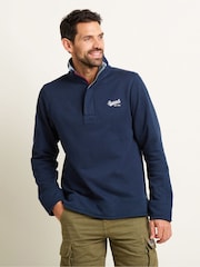 Brakeburn Blue Blue Quarter Zip Sweatshirt - Image 1 of 4