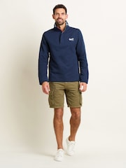 Brakeburn Blue Blue Quarter Zip Sweatshirt - Image 4 of 4