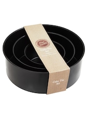 Maison by Premier Black From Scratch Set Of Three Round Cake Tins - Image 1 of 6