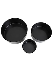 Maison by Premier Black From Scratch Set Of Three Round Cake Tins - Image 2 of 6