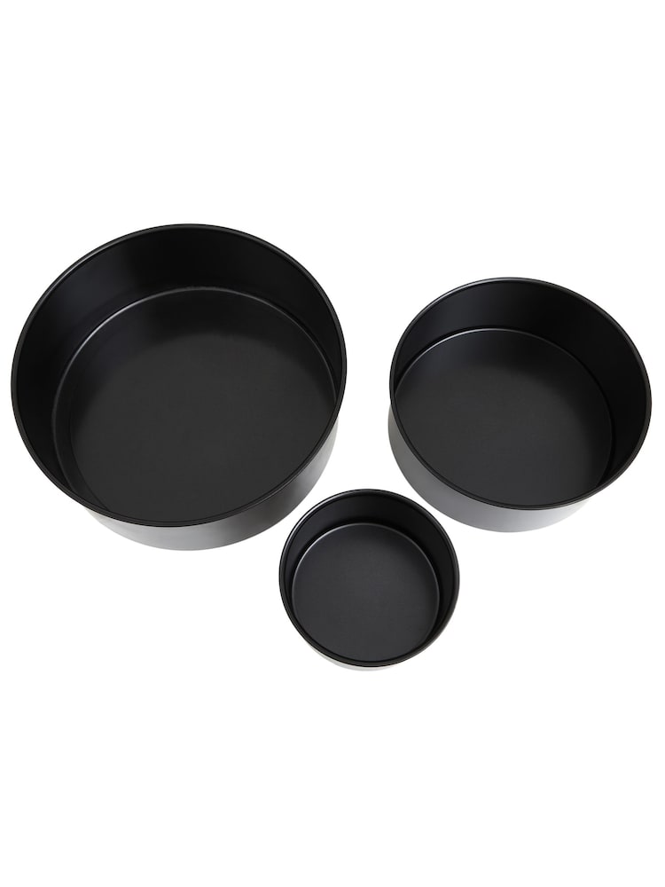 Maison by Premier Black From Scratch Set Of Three Round Cake Tins - Image 2 of 6 Maison by Premier Black From Scratch Set Of Three Round Cake Tins - Image 2 of 6