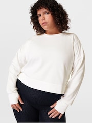 Sweaty Betty Lily White After Class Crop Sweatshirt - Image 1 of 6