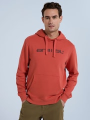 Animal Orange Mens Driver Logo 100% Cotton Hoodie - Image 2 of 6