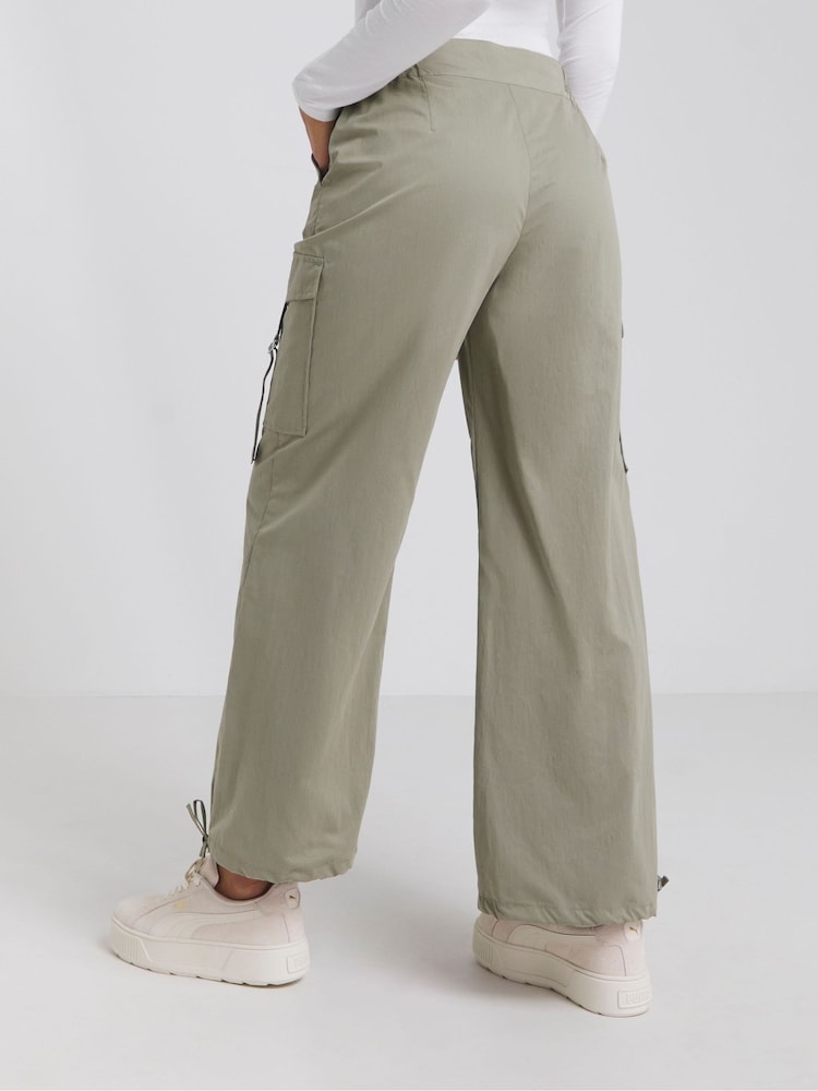 Simply Be Brown Plush Cargo Tech Trousers - Image 2 of 5
