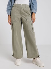 Simply Be Brown Plush Cargo Tech Trousers - Image 3 of 5