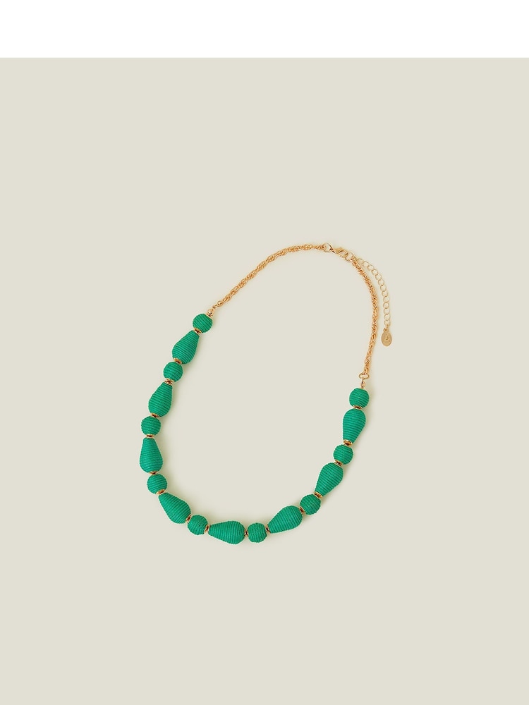 Accessorize Green Wrapped Collar Necklace - Image 1 of 3