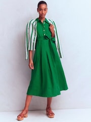 Boden Green Belinda Linen Shirt Dress - Image 5 of 6