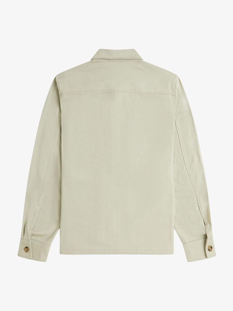 Fred Perry Twill Zip Up Overshirt - Image 7 of 7