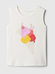 Gap White/Red Summer Sleeveless Vest Top (Newborn-5yrs) - Image 1 of 2