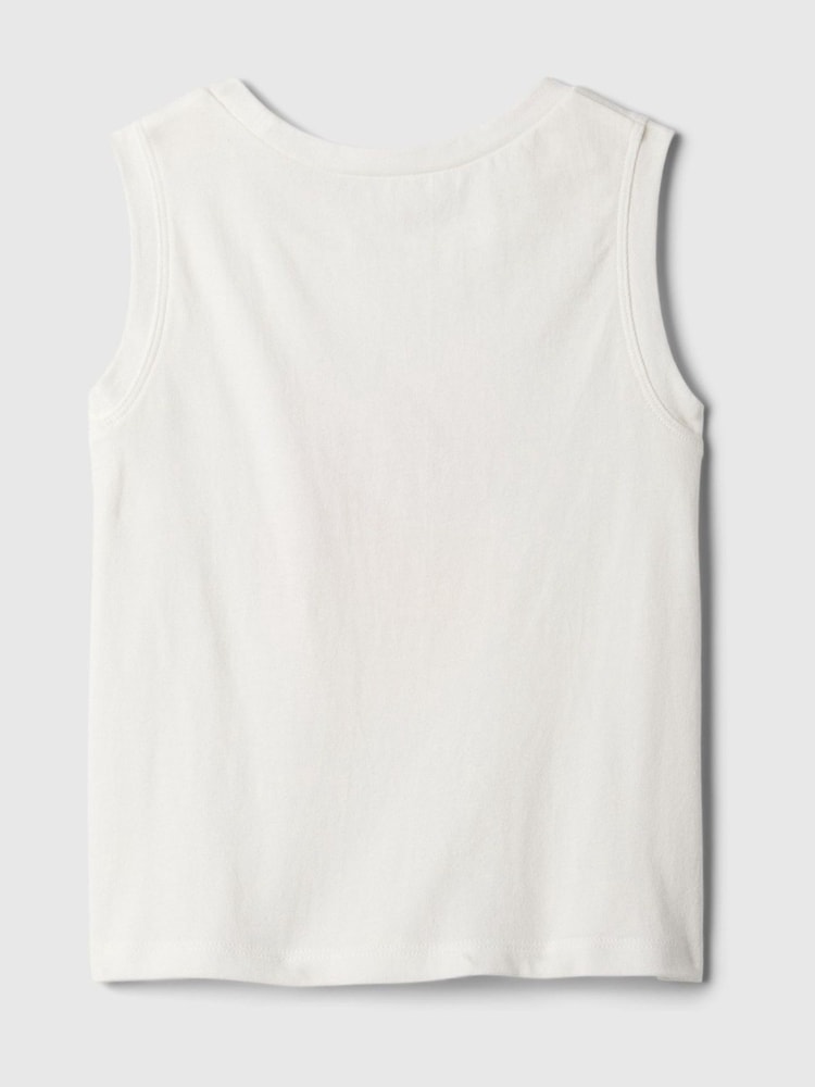 Gap White/Red Summer Sleeveless Vest Top (Newborn-5yrs) - Image 2 of 2