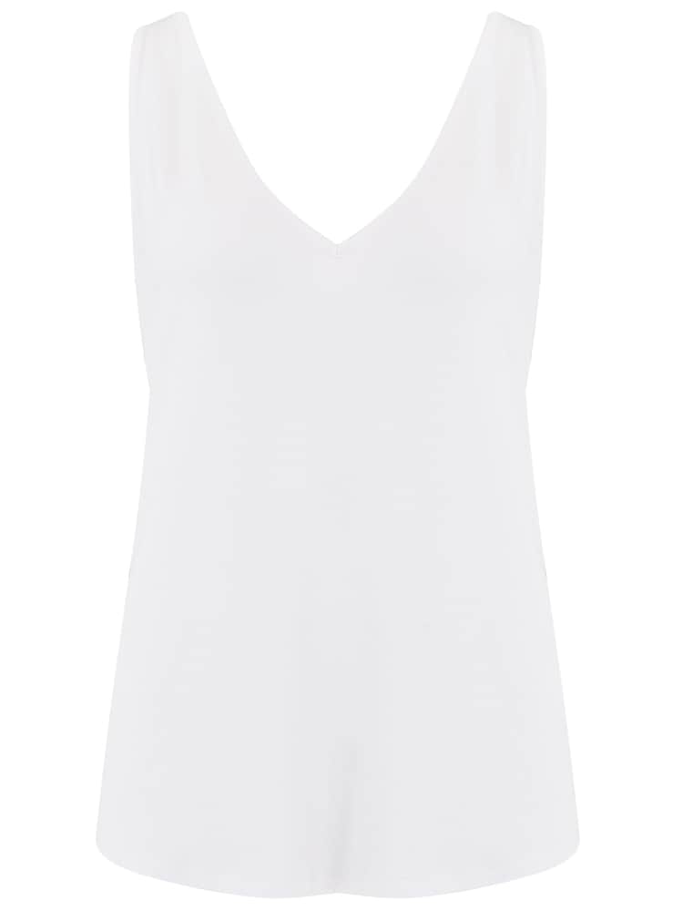 Pour Moi White Sophie Fuller Bust Stretch V-Neck Vest - Image 3 of 4