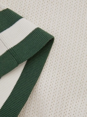 Reiss White Quinn Reiss | Ché Knitted Half-Button Polo Shirt - Image 5 of 5