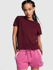 Victoria's Secret PINK Purple Rose Short Sleeve Dreamer T-Shirt - Image 1 of 3