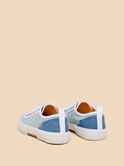 White Stuff Blue Pippa Canvas Lace-Up Trainers - Image 3 of 4
