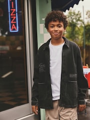 Black 100% Cotton Denim Overshirt (3-16yrs) - Image 2 of 10