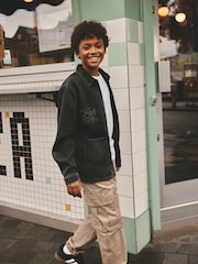 Black 100% Cotton Denim Overshirt (3-16yrs) - Image 3 of 10