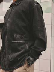Black 100% Cotton Denim Overshirt (3-16yrs) - Image 6 of 10