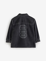 Black 100% Cotton Denim Overshirt (3-16yrs) - Image 7 of 10