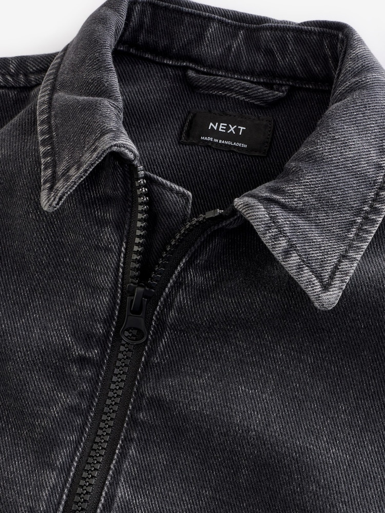 Black 100% Cotton Denim Overshirt (3-16yrs) - Image 8 of 10