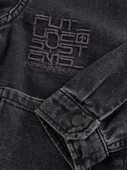 Black 100% Cotton Denim Overshirt (3-16yrs) - Image 9 of 10