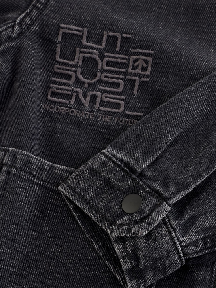 Black 100% Cotton Denim Overshirt (3-16yrs) - Image 9 of 10