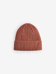 Rust Brown Knitted Beanie Hat (1-16yrs) - Image 1 of 2