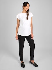JoJo Maman Bébé Black Tapered Maternity Trousers - Image 3 of 4