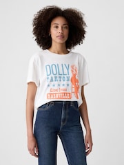 Gap White Dolly Parton Cotton Short Sleeve T-Shirt - Image 1 of 5