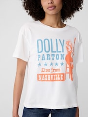 Gap White Dolly Parton Cotton Short Sleeve T-Shirt - Image 4 of 5