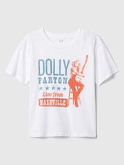 Gap White Dolly Parton Cotton Short Sleeve T-Shirt - Image 5 of 5