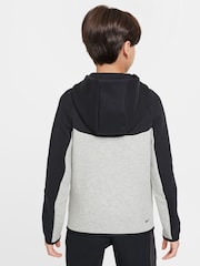 Czarny/jasnoszary - Nike BeigeWhite Tech Fleece Zip Up Hoodie - Image 2 of 9