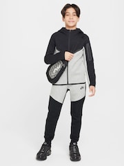 Czarny/jasnoszary - Nike BeigeWhite Tech Fleece Zip Up Hoodie - Image 3 of 9