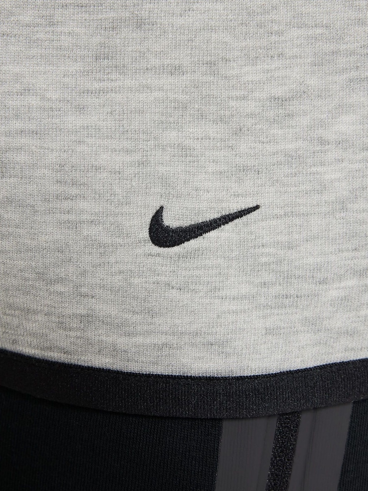 Czarny/jasnoszary - Nike BeigeWhite Tech Fleece Zip Up Hoodie - Image 9 of 9