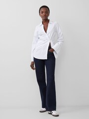 French Connection White Asymmetric Isabelle Shirt - Image 1 of 1