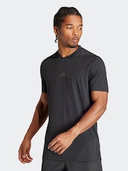 adidas Black Designed for Training Workout T-Shirt - Image 1 of 7