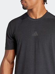 adidas Black Designed for Training Workout T-Shirt - Image 5 of 7