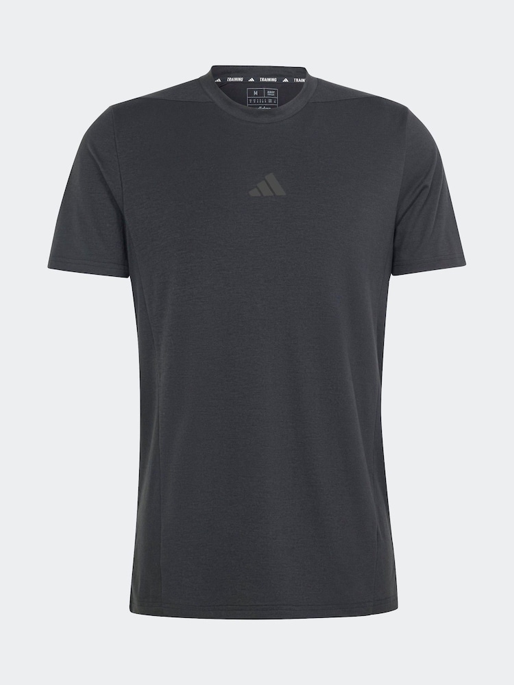 adidas Black Designed for Training Workout T-Shirt - Image 7 of 7