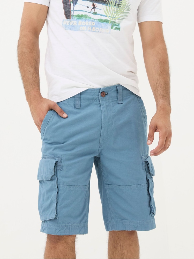 FatFace Breakyard Blue Cargo Shorts - Image 1 of 5 FatFace Breakyard Blue Cargo Shorts - Image 1 of 5