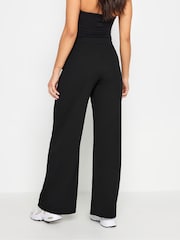 PixieGirl Petite Black Front Stripe Wide Leg Trousers - Image 3 of 5