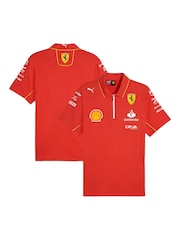 Fanatics Red Scuderia Ferrari 2024 Team 100% Cotton Polo Shirt - Image 1 of 3