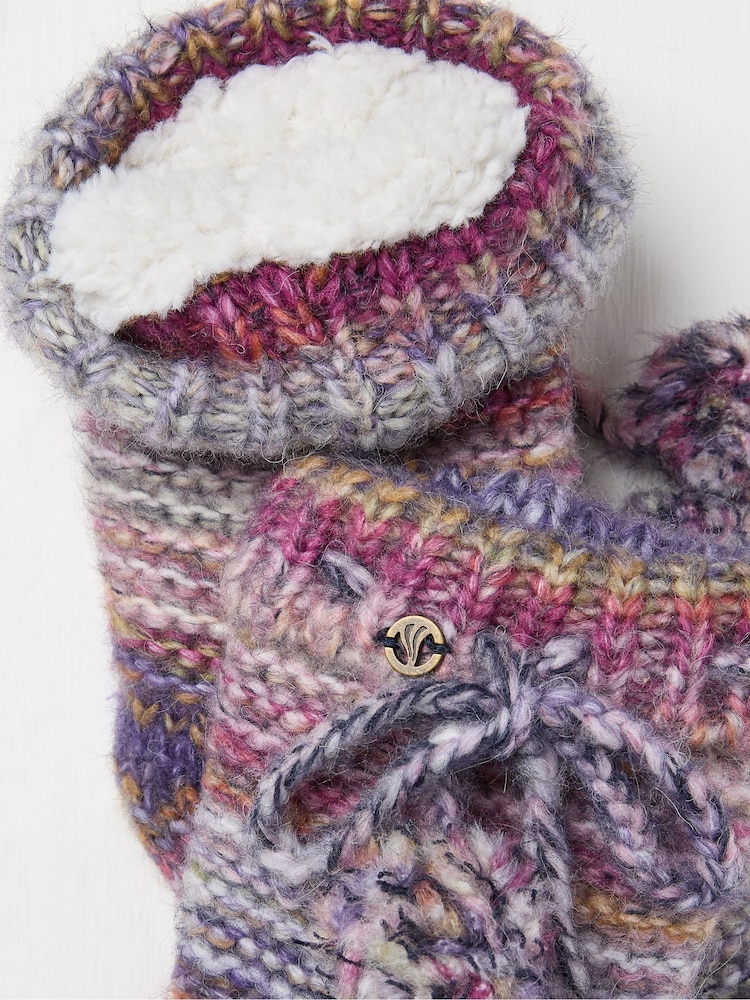 FatFace Purple Womens Space Dye Bedsocks - Image 2 of 2