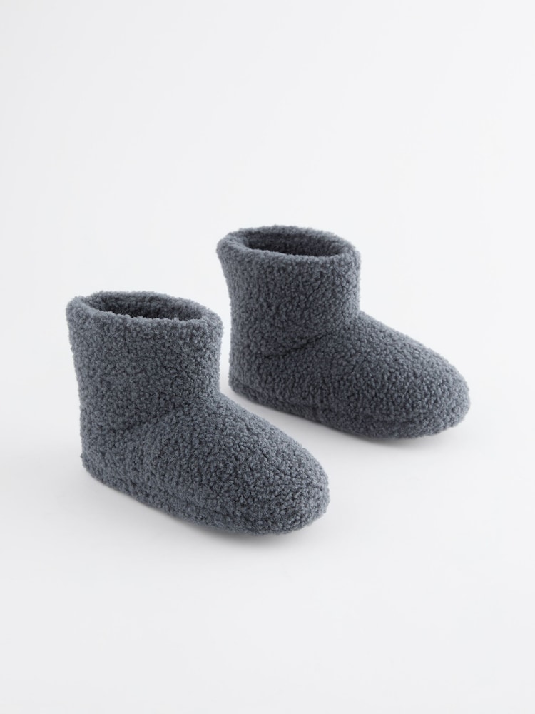 Grey Warm Lined Slipper Boots - Image 1 of 5