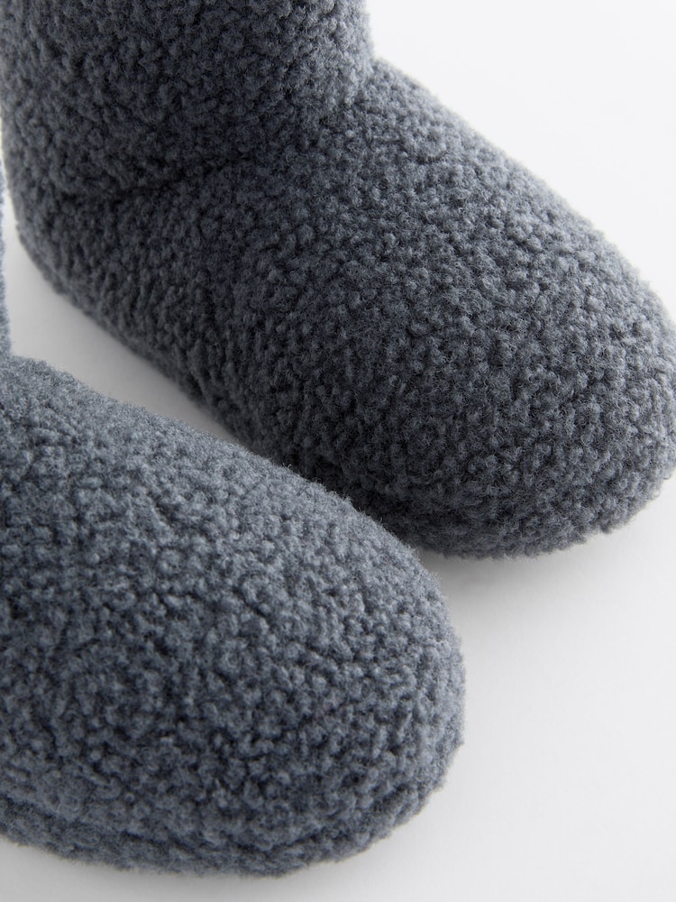 Grey Warm Lined Slipper Boots - Image 5 of 5