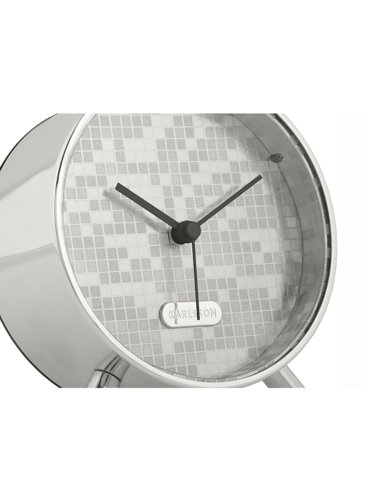 Karlsson Silver Bling Bling Alarm Clock - Image 4 of 4 Karlsson Silver Bling Bling Alarm Clock - Image 4 of 4