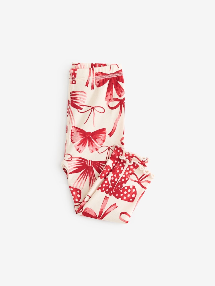 Red Bow/ Heart Long Sleeve Snuggle Pyjamas 3 Pack (9mths-16yrs) - Image 16 of 17