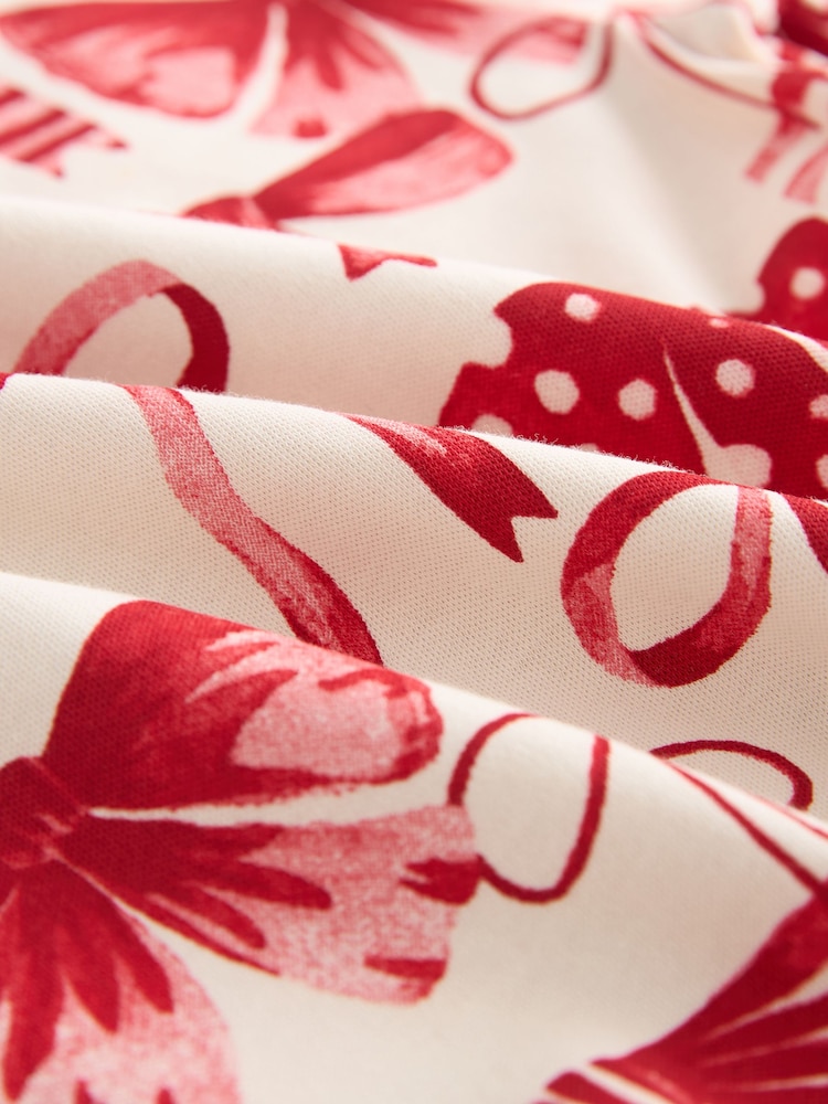 Red Bow/ Heart Long Sleeve Snuggle Pyjamas 3 Pack (9mths-16yrs) - Image 7 of 17
