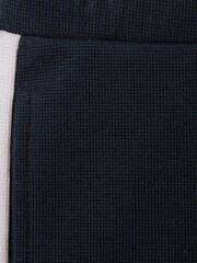 Reiss Navy/White Marl 13-14 yrs Textured Cotton Drawstring Shorts - Image 4 of 4