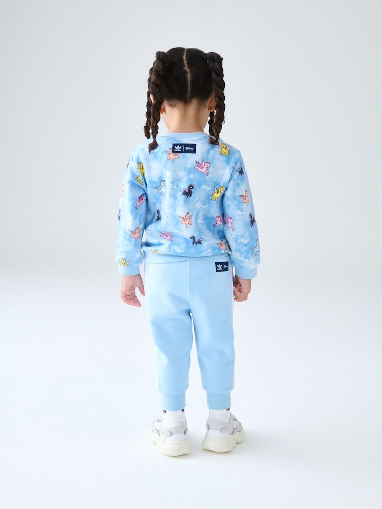 adidas Originals Blue 100% Cotton Disney Graphic Crew Set - Image 2 of 10