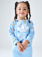 adidas Originals Blue 100% Cotton Disney Graphic Crew Set - Image 5 of 10
