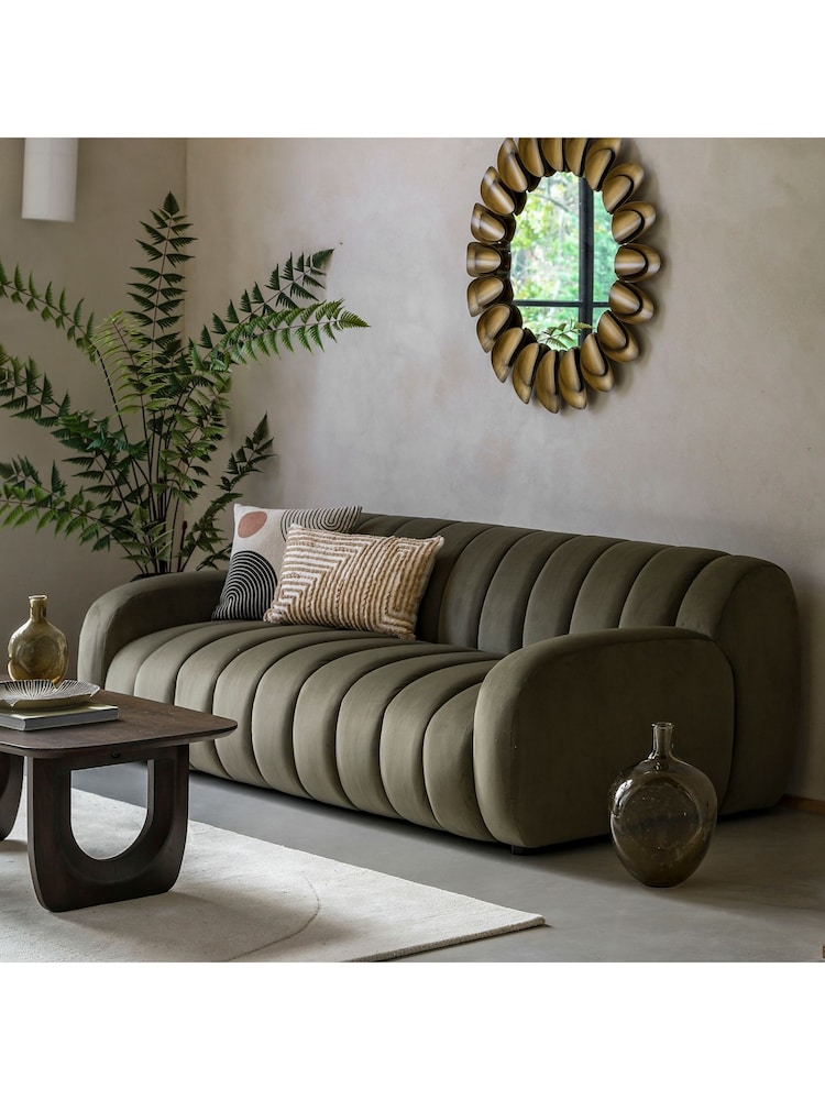 Gallery Home Moss Green Warwick 3 Seater Sofa - Image 1 of 8